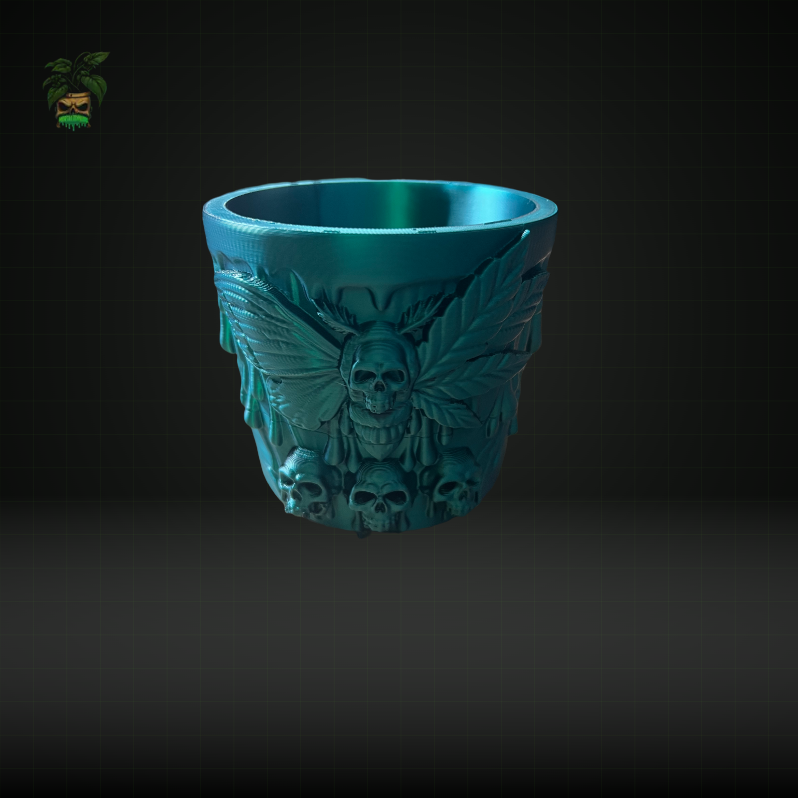815 - 3D-Printed Skull Design Pot