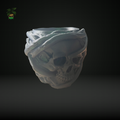 811 - Unique 3D-Printed Skull Pot with Detailed Design