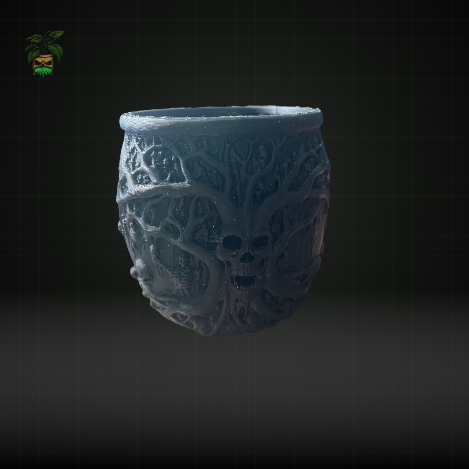 812 - 3D-Printed Decorative Pot with Intricate Design