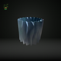 803 - Unique 3D-Printed Wavy Pot