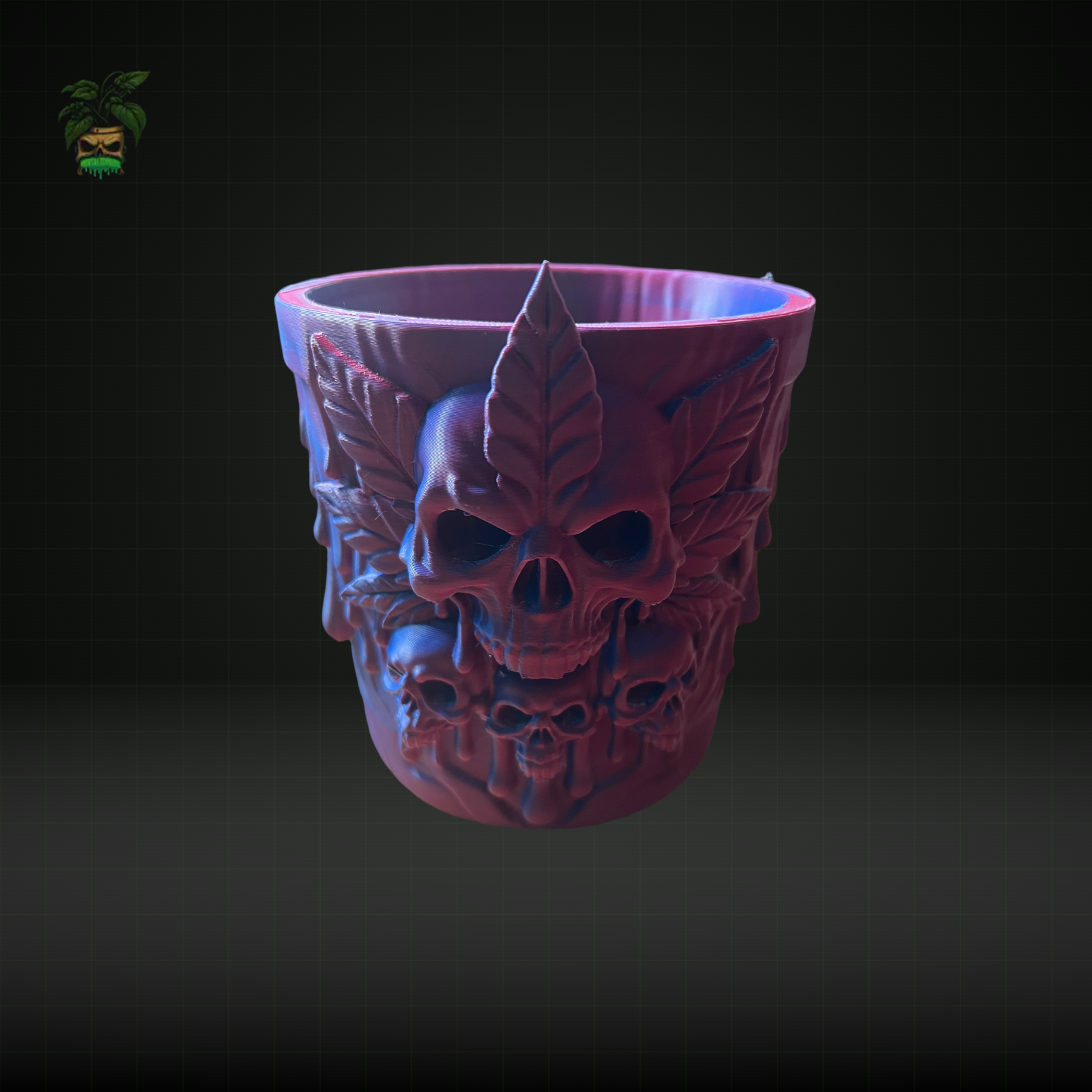 804 - 3D-Printed Skull Design Pot