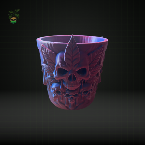 804 - 3D-Printed Skull Design Pot