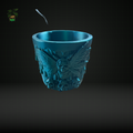803 - 3D-Printed Decorative Pot with Skull Design