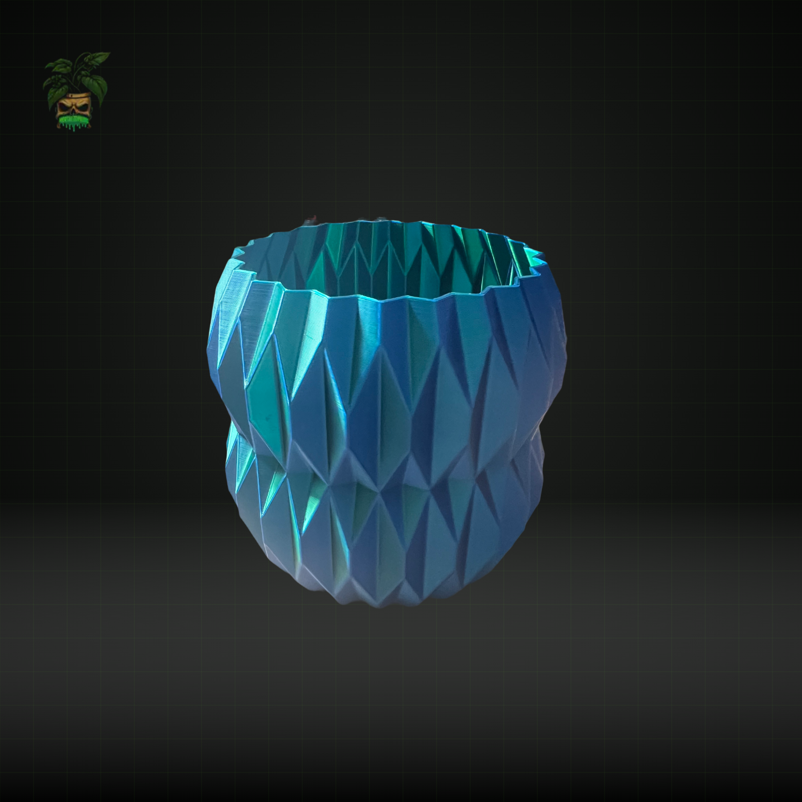 805 - Unique Diamond-Pattern 3D-Printed Pot